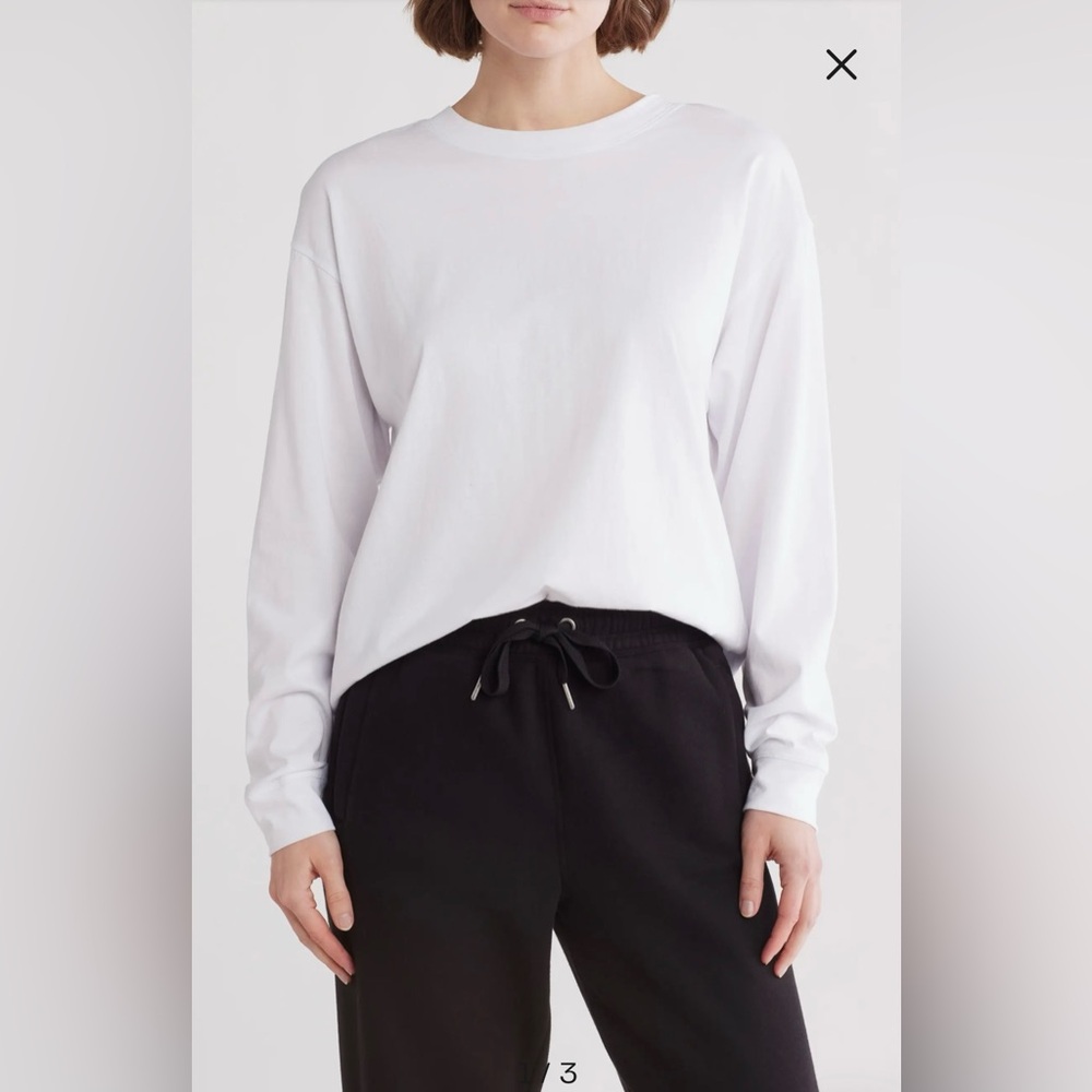 Calvin Klein NWT White Long Sleeve Crewneck Sweatshirt Size S
